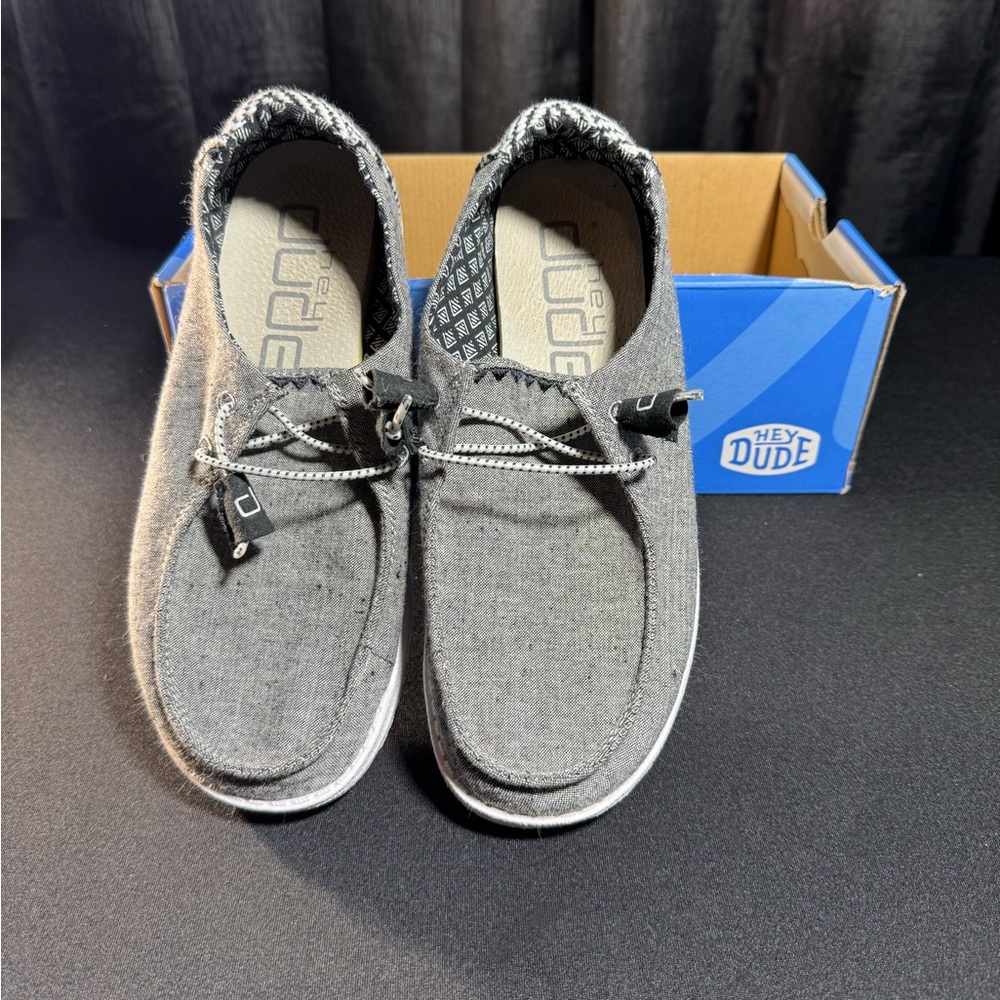 Hey Dude Women’s Charcoal Slip-On Loafers